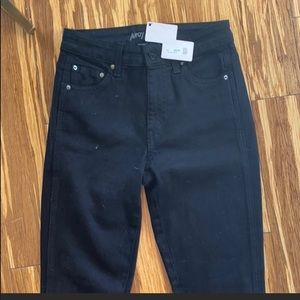 NASTY GAL black hem slit denim jeans